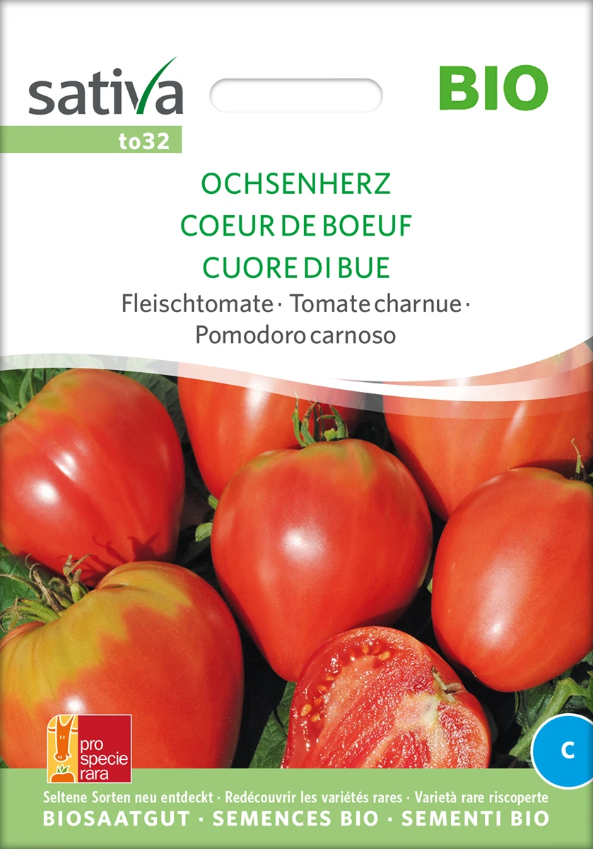Fleischtomate Ochsenherz | BIO Fleischtomatensamen Von Sativa Rheinau 4 Fleischtomate Ochsenherz | BIO Fleischtomatensamen Von Sativa Rheinau – Bild 2