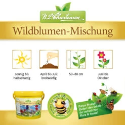 Wildblumen - Mischung Im 1 L Eimer | Wildblumenwiese Von N.L. Chrestensen -Geschäft Für Pflanzensamenbedarf 538304 Wildblumen Mischung im1 l Eimer 6009 ct 3