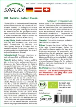 Tomate Golden Queen | BIO Tomatensamen Von Saflax 5 Tomate Golden Queen | BIO Tomatensamen Von Saflax -Geschäft Für Pflanzensamenbedarf 540065 Bio Tomate Golden Queen 18204 sa 1