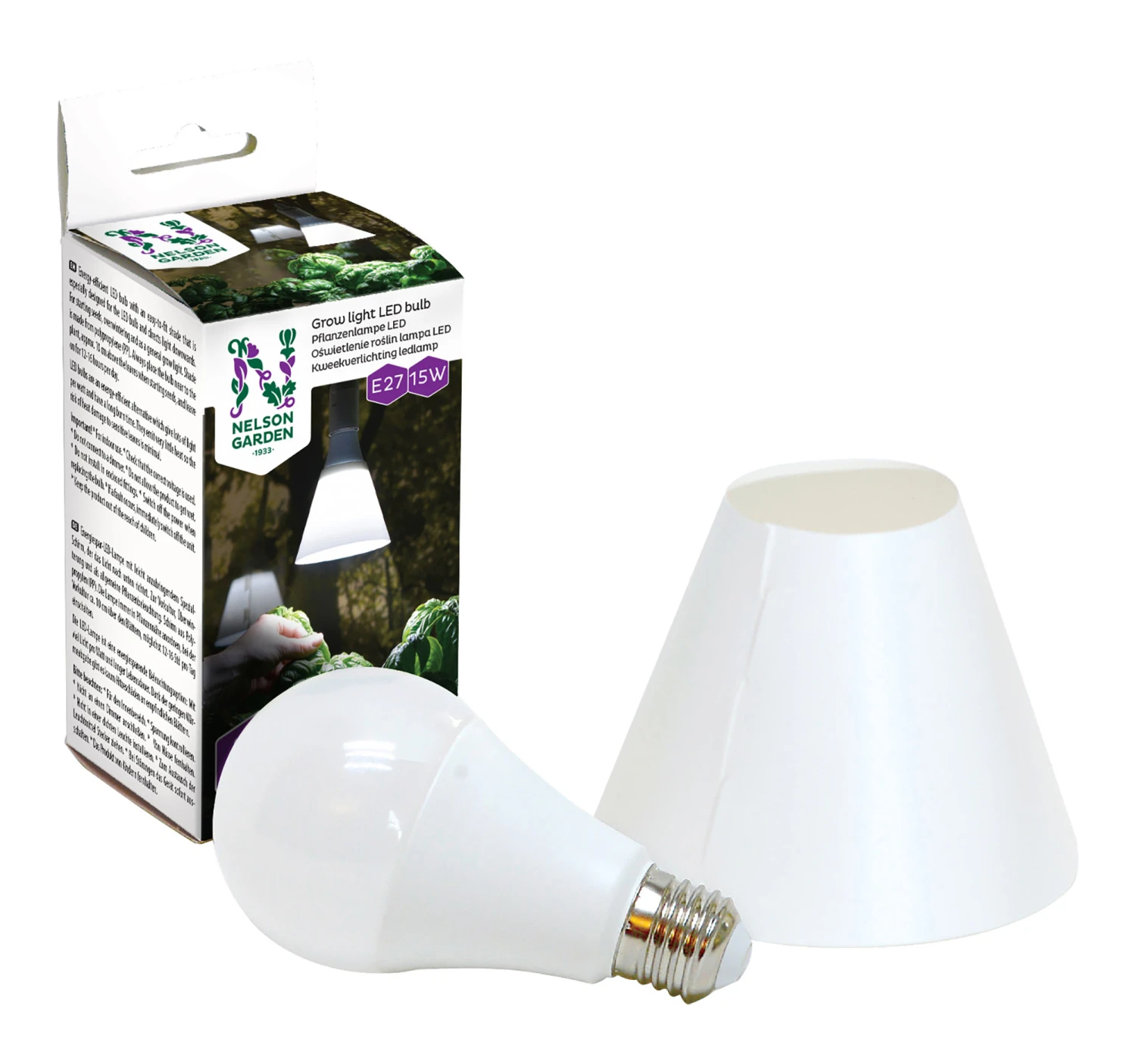 LED-Pflanzenleuchte Mit Schirm 15W E27 | Beleuchtung Von Nelson Garden 4 LED-Pflanzenleuchte Mit Schirm 15W E27 | Beleuchtung Von Nelson Garden – Bild 2