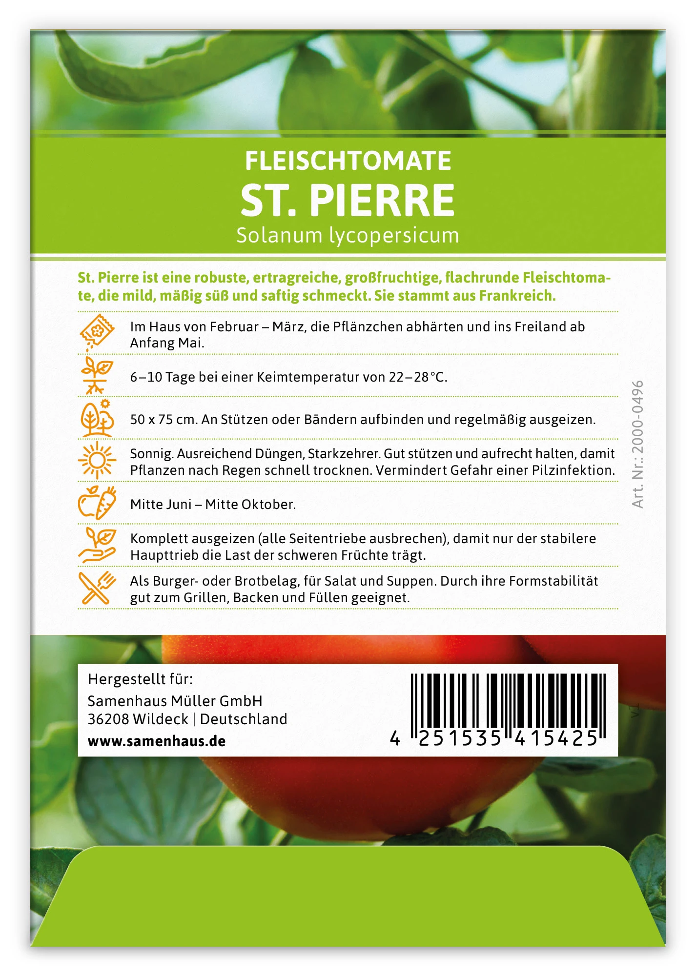 Fleischtomate St. Pierre (100 Stück) | Fleischtomatensamen Von FLORTUS 3 Fleischtomate St. Pierre (100 Stück) | Fleischtomatensamen Von FLORTUS