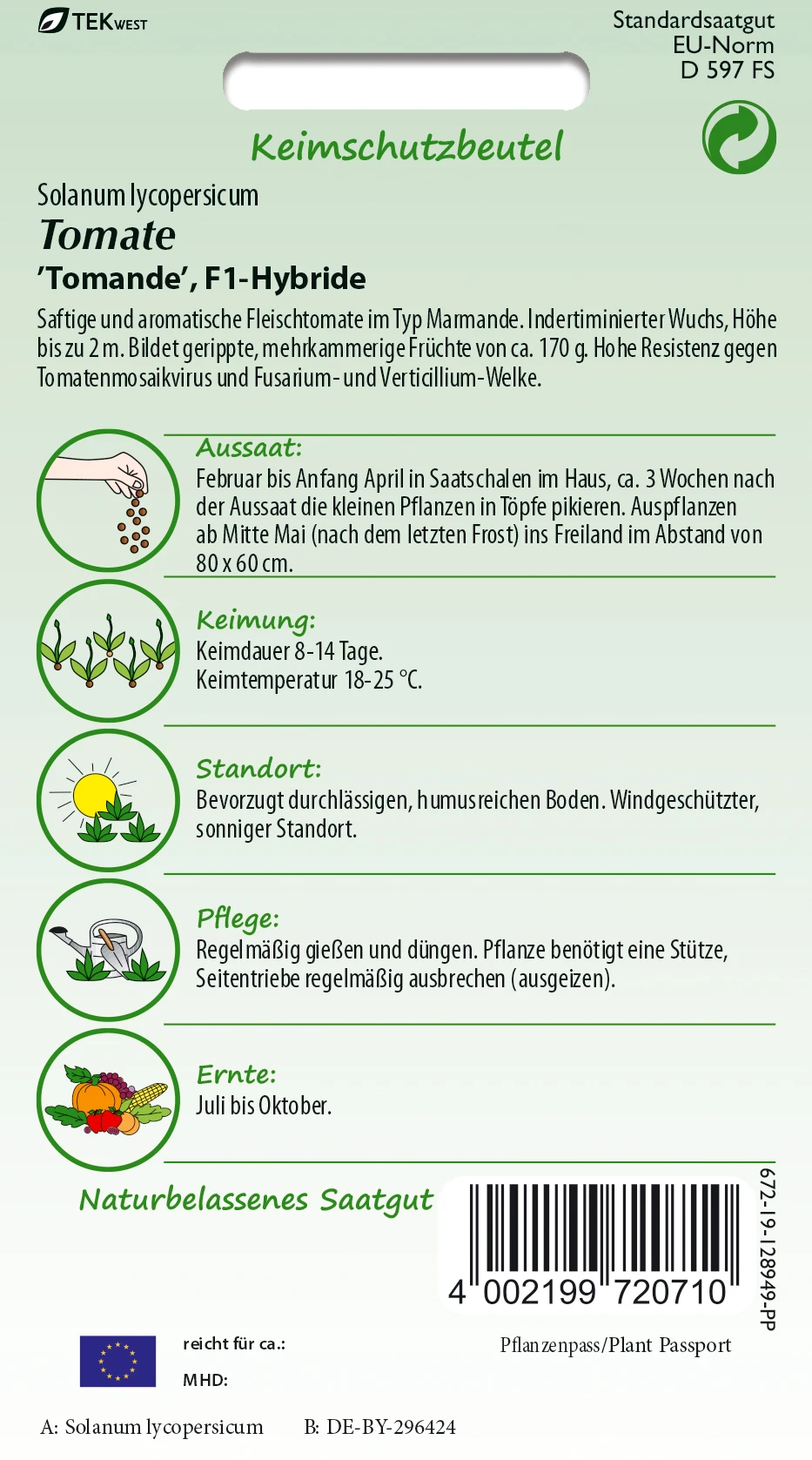 Tomate Tomande (LSdC) | Fleischtomatensamen Von Samen Pfann 3 Tomate Tomande (LSdC) | Fleischtomatensamen Von Samen Pfann