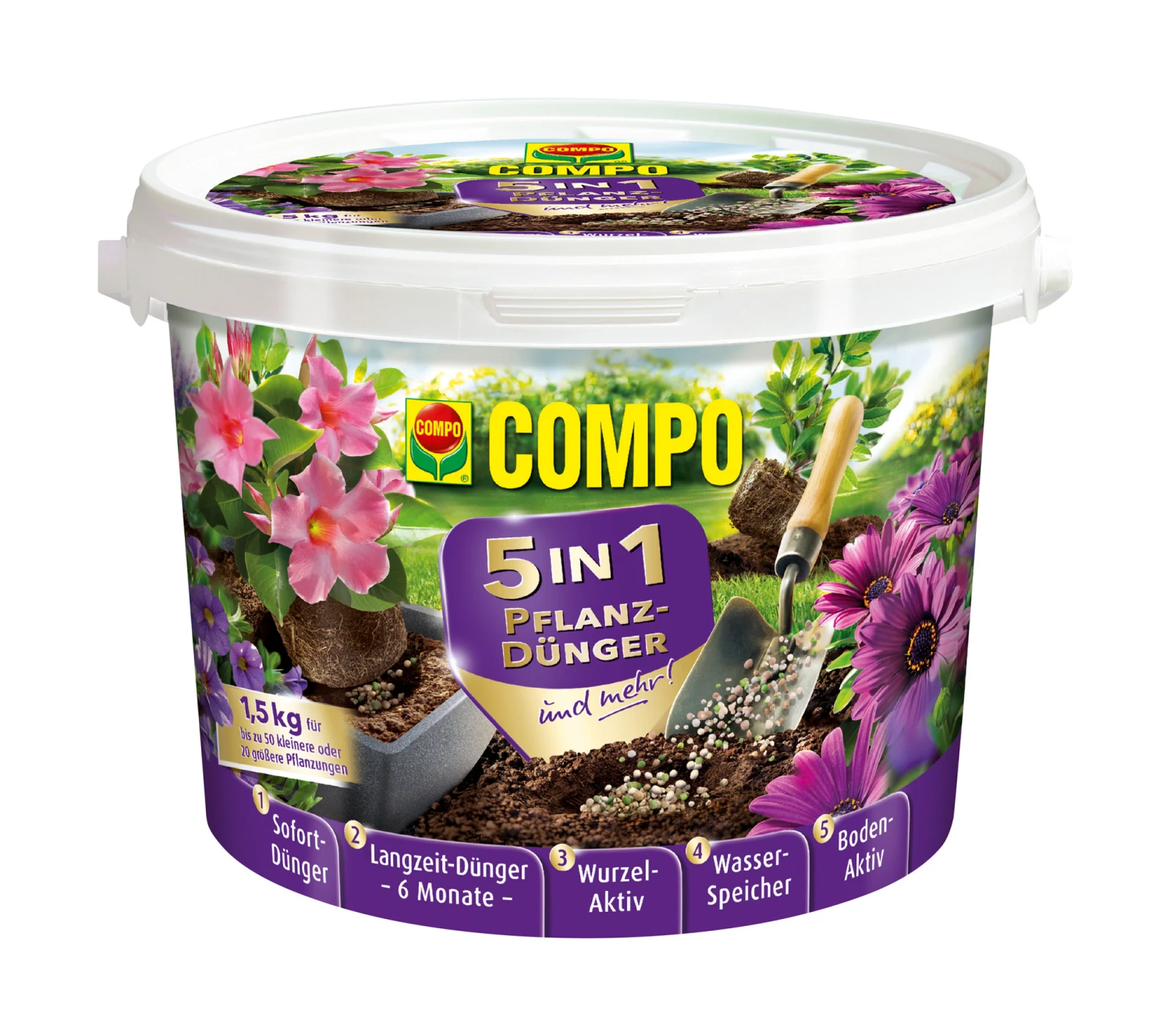 5in1 Pflanz-Dünger Und Mehr (1,5 L) | Dünger Von COMPO 3 5in1 Pflanz-Dünger Und Mehr (1,5 L) | Dünger Von COMPO