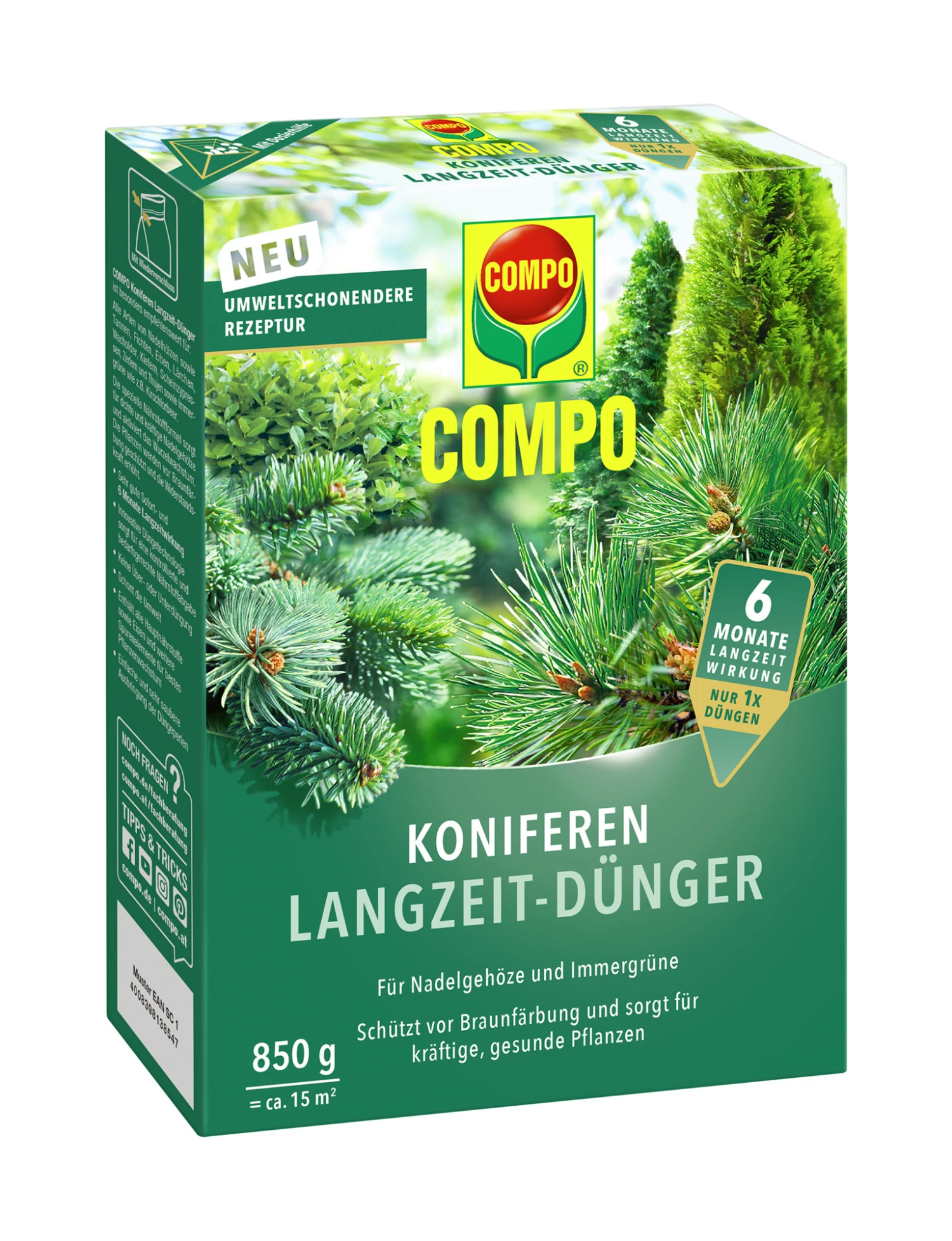 Koniferen Langzeit-Dünger (850 G) | Dünger Von COMPO 3 Koniferen Langzeit-Dünger (850 G) | Dünger Von COMPO