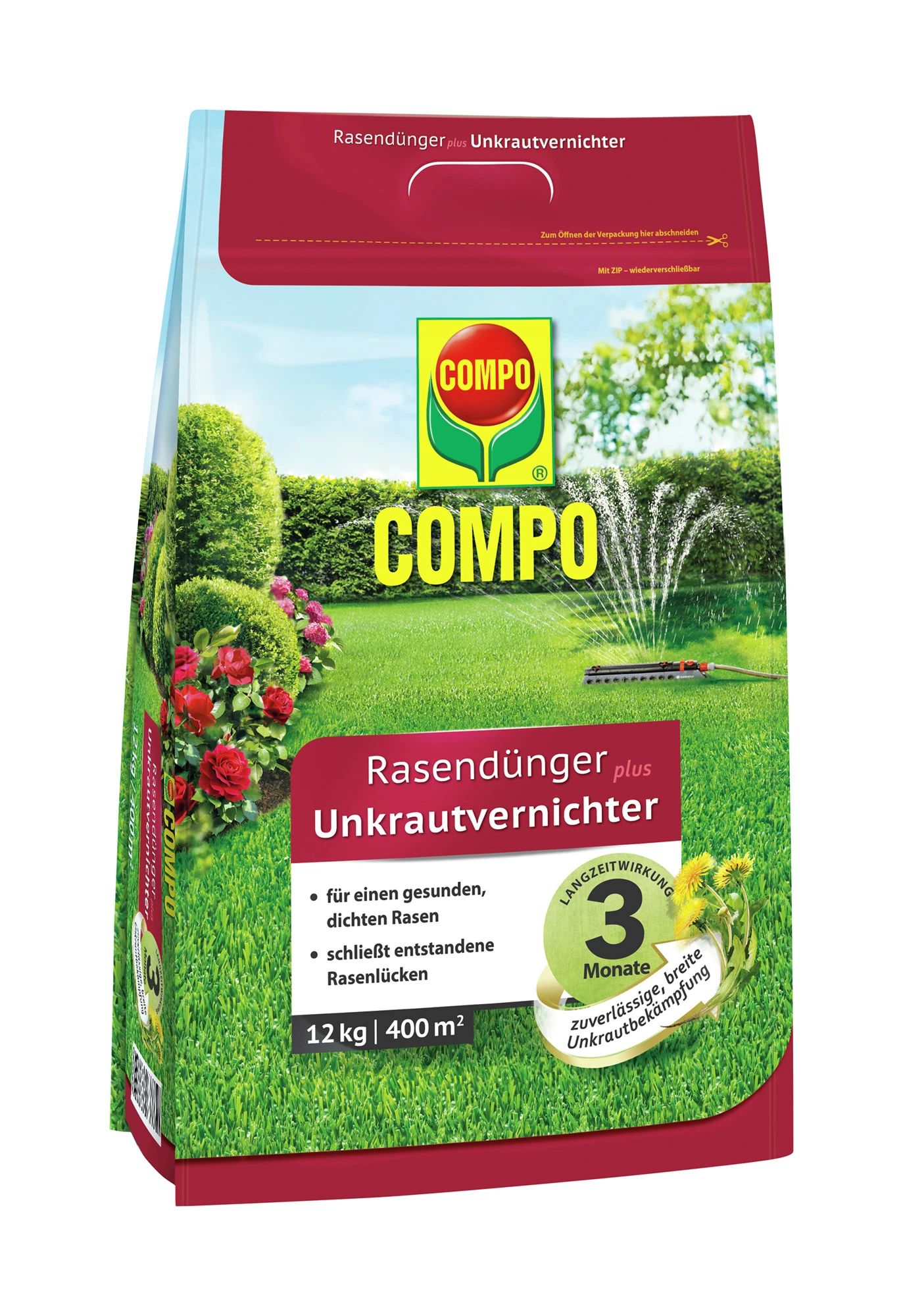 Rasendünger Plus Unkrautvernichter (12 Kg) | Dünger Von COMPO 3 Rasendünger Plus Unkrautvernichter (12 Kg) | Dünger Von COMPO