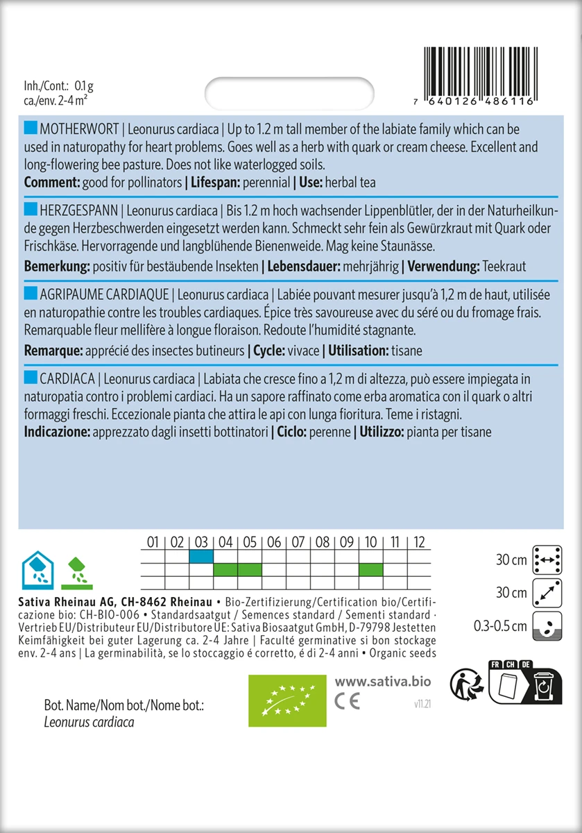 Herzgespann | BIO Heilpflanzensamen Von Sativa Rheinau 3 Herzgespann | BIO Heilpflanzensamen Von Sativa Rheinau