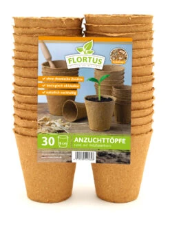 8 Cm Anzuchttopf Rund Auf Holzfaser Basis | Anzuchttöpfe Von FLORTUS -Geschäft Für Pflanzensamenbedarf 552303 8 cm Anzuchttopf rund auf Holzfaser Basis 30 Stueck 2000 0595 0