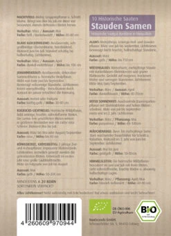 Stauden Bienenweide | BIO Bienenwiese Von Biobalu -Geschäft Für Pflanzensamenbedarf 554548 BIO Stauden Bienenweide BB1023 1