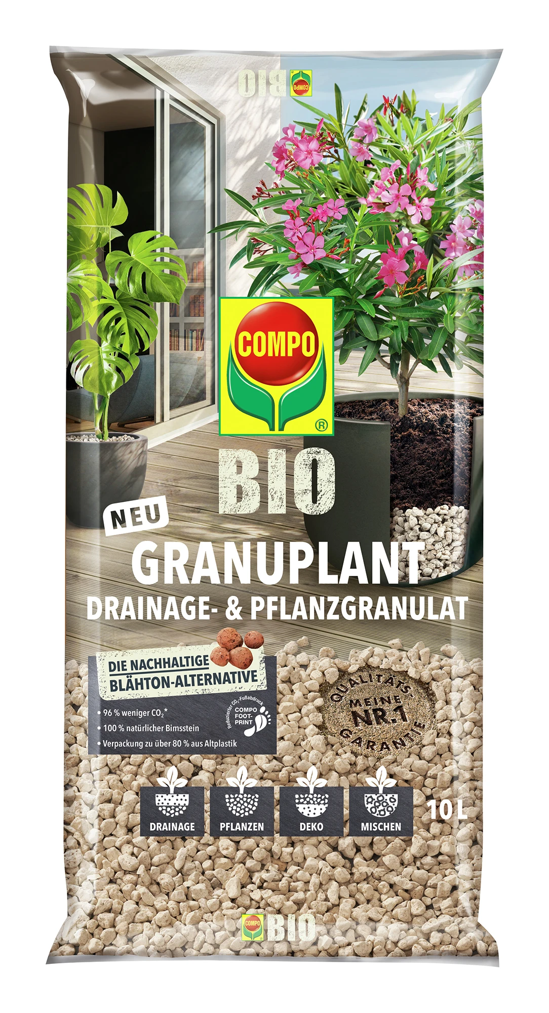 GRANUPLANT Drainage- & Pflanzgranulat (10 L) | BIO Granulat Von COMPO 3 GRANUPLANT Drainage- & Pflanzgranulat (10 L) | BIO Granulat Von COMPO