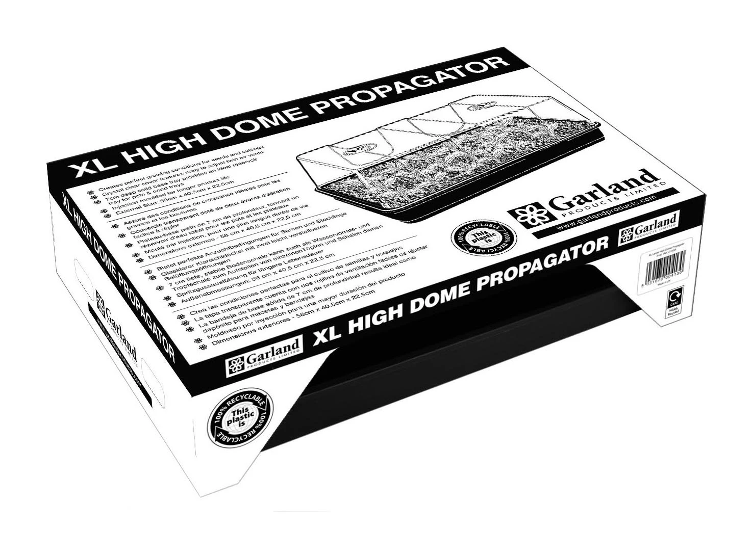 58 X 40,5 X 22,5 Cm Zimmergewächshaus High Dome XL Schwarz Mit Verstellbarer Luftzirkulation | Anzuchtzubehör Von Garland 4 58 X 40,5 X 22,5 Cm Zimmergewächshaus High Dome XL Schwarz Mit Verstellbarer Luftzirkulation | Anzuchtzubehör Von Garland – Bild 2