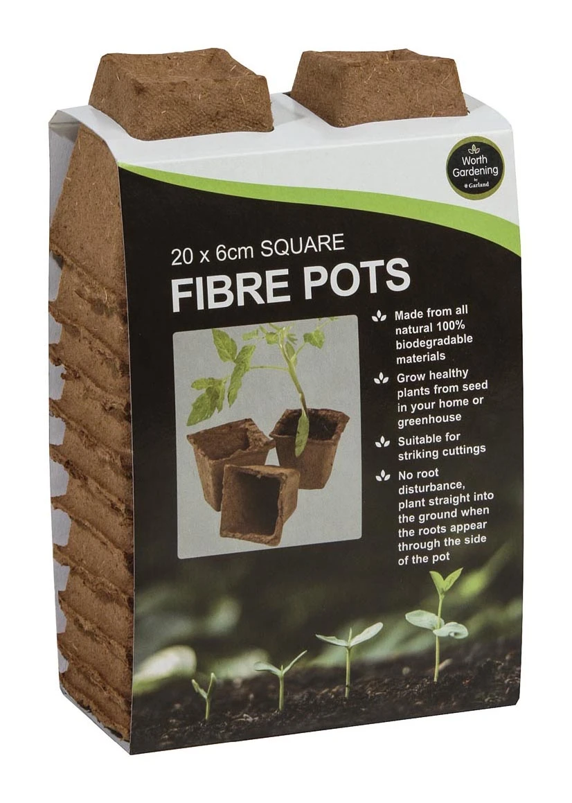 6 Cm Vierkantfasertöpfe | Anzuchttöpfe Von Garland 3 6 Cm Vierkantfasertöpfe | Anzuchttöpfe Von Garland